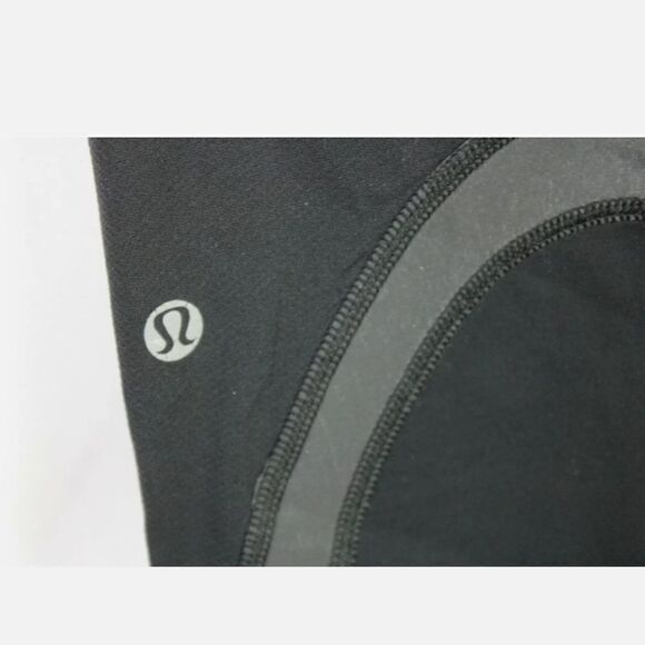 Lululemon Run Inspire Crop II BLACK GRAY WOMEN'S SIZE 6 CAN NOT FIND SIZE TAG - Picture 3 of 7